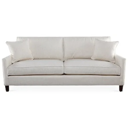 Contemporary Two Cushion Sofa with Framed Back
